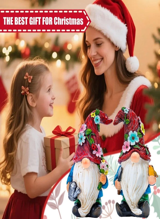 مجموعة تماثيل أقزام عيد الميلاد الشتوية من توينبلينغ، قطعتان، تماثيل أقزام داخلية للحديقة بتصميم على شكل قلب، ديكورات العطلات للمنزل والمطبخ، هدية للأمهات والجدات - Image 5